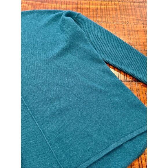 Soft Surroundings Etta teal blue green cashmere sweater S v-neck - Picture 6 of 8